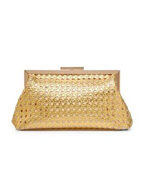 Woven PU Leather Clutch Purse Evening Bag for Wedding Party